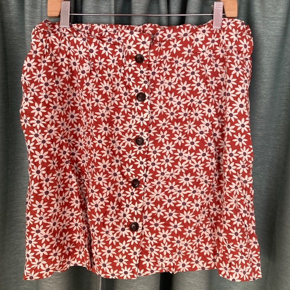 Madewell floral mini skirt 90s 70s style L/XL - Picture 1 of 3